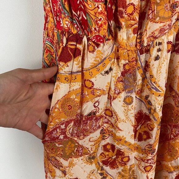 Free People Carmen Jumpsuit Off Shoulder Floral Wide Leg Size XS - Picture 4 of 14